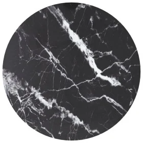 Black tempered glass marble design tabletop Ø60x0.8 cm by , Table tops - Ref: Foro24-322264, Price: 37,46 €, Discount: %