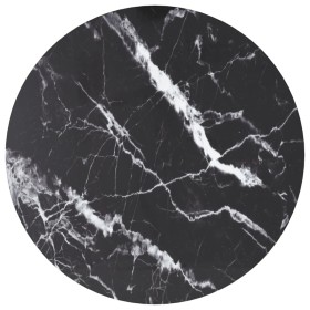 Black tempered glass marble design tabletop Ø60x0.8 cm by , Table tops - Ref: Foro24-322264, Price: 44,81 €, Discount: %