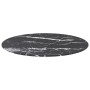 Black tempered glass marble design tabletop Ø60x0.8 cm by , Table tops - Ref: Foro24-322264, Price: 44,81 €, Discount: %