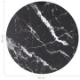 Schwarzer Tisch mit Marmor-Design und gehärteter Glasplatte Ø60x0,8 cm. von , Tischplatten - Ref: Foro24-322264, Preis: 44,81...