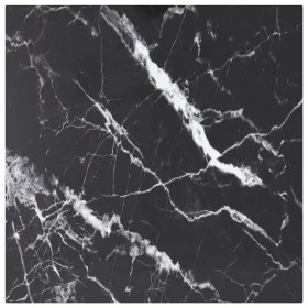 Black tempered glass marble design tabletop 50x50 cm 6 mm by , Table tops - Ref: Foro24-322270, Price: 21,54 €, Discount: %