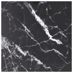 Schwarzer Marmor-Glastisch mit gehärtetem Glas, 50x50 cm, 6 mm. von , Tischplatten - Ref: Foro24-322270, Preis: 22,49 €, Raba...