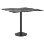 Black tempered glass marble design tabletop 50x50 cm 6 mm by , Table tops - Ref: Foro24-322270, Price: 21,54 €, Discount: %