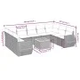 Garden sofa set 10 pieces with black synthetic rattan cushions by , Garden sets - Ref: Foro24-3257477, Price: 610,52 €, Disco...