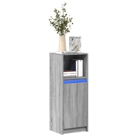 Sideboard mit LED-Beleuchtung aus grauem Sonoma-Ingenieurholz 38x34x100 cm von , Sideboards - Ref: Foro24-852171, Preis: 55,8...
