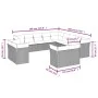 Set of garden sofas with 13 pieces of gray synthetic rattan cushions by , Garden sets - Ref: Foro24-3218552, Price: 986,82 €,...