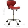Bürostuhl aus künstlichem rotem Weinleder von , Bürostühle - Ref: Foro24-3088631, Preis: 68,01 €, Rabatt: %