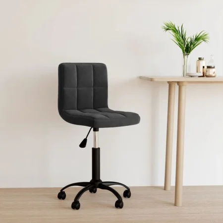 Schwarzer Samtbürostuhl mit Drehfunktion von , Bürostühle - Ref: Foro24-334353, Preis: 100,43 €, Rabatt: %