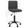Schwarzer Samtbürostuhl mit Drehfunktion von , Bürostühle - Ref: Foro24-334353, Preis: 102,63 €, Rabatt: %
