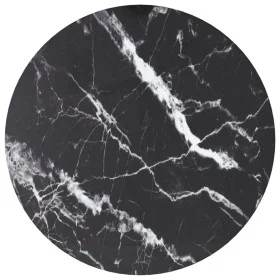 Tabletop with black tempered glass marble design Ø30x0.8 cm by , Table tops - Ref: Foro24-322261, Price: 14,96 €, Discount: %