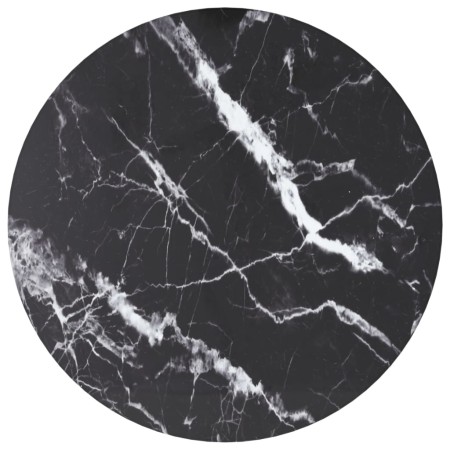 Tabletop with black tempered glass marble design Ø30x0.8 cm by , Table tops - Ref: Foro24-322261, Price: 15,19 €, Discount: %