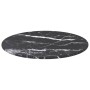 Schwarzer Tisch mit Marmor-Design und gehärtetem Glas Ø30x0,8 cm. von , Tischplatten - Ref: Foro24-322261, Preis: 15,19 €, Ra...