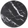 Schwarzer Tisch mit Marmor-Design und gehärtetem Glas Ø50x0,8 cm. von , Tischplatten - Ref: Foro24-322263, Preis: 27,75 €, Ra...