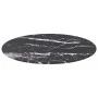 Schwarzer Tisch mit Marmor-Design und gehärtetem Glas Ø50x0,8 cm. von , Tischplatten - Ref: Foro24-322263, Preis: 24,99 €, Ra...