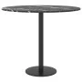 Schwarzer Tisch mit Marmor-Design und gehärtetem Glas Ø50x0,8 cm. von , Tischplatten - Ref: Foro24-322263, Preis: 24,99 €, Ra...