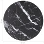Schwarzer Tisch mit Marmor-Design und gehärtetem Glas Ø50x0,8 cm. von , Tischplatten - Ref: Foro24-322263, Preis: 27,75 €, Ra...