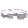 Garden sofa set 10 pieces with black synthetic rattan cushions by , Garden sets - Ref: Foro24-3257491, Price: 610,80 €, Disco...