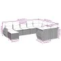 Garden sofa set 10 pieces with black synthetic rattan cushions by , Garden sets - Ref: Foro24-3257498, Price: 611,64 €, Disco...