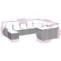 Gartensofa-Set, 10-teilig, mit schwarzen Kissen und synthetischem Rattan. von , Gartensets - Ref: Foro24-3257498, Preis: 610,...