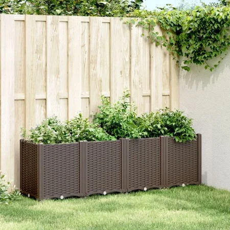 Jardinera PP marrón 160x40x53 cm de , Maceteros y jardineras - Ref: Foro24-367860, Precio: 131,25 €, Descuento: %