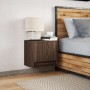 Wall-mounted bedside table with LED lights in brown oak by , Nightstands - Ref: Foro24-852087, Price: 29,79 €, Discount: %
