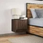 Wall-mounted bedside table with LED lights in brown oak by , Nightstands - Ref: Foro24-852087, Price: 29,55 €, Discount: %