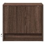 Wall-mounted bedside table with LED lights in brown oak by , Nightstands - Ref: Foro24-852087, Price: 29,79 €, Discount: %