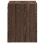 Wall-mounted bedside table with LED lights in brown oak by , Nightstands - Ref: Foro24-852087, Price: 29,79 €, Discount: %