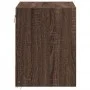 Wall-mounted bedside table with LED lights in brown oak by , Nightstands - Ref: Foro24-852087, Price: 29,55 €, Discount: %