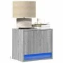 Wand-Nachttisch mit LED-Lichtern in Sonoma-Grau von , Nachttische - Ref: Foro24-852085, Preis: 29,51 €, Rabatt: %