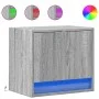 Wall-mounted bedside table with LED lights in Sonoma gray by , Nightstands - Ref: Foro24-852085, Price: 29,55 €, Discount: %