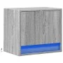 Wall-mounted bedside table with LED lights in Sonoma gray by , Nightstands - Ref: Foro24-852085, Price: 29,55 €, Discount: %