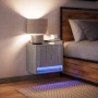 Wall-mounted bedside table with LED lights in Sonoma gray by , Nightstands - Ref: Foro24-852085, Price: 29,79 €, Discount: %