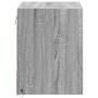 Wall-mounted bedside table with LED lights in Sonoma gray by , Nightstands - Ref: Foro24-852085, Price: 29,79 €, Discount: %