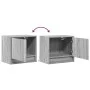 Wall-mounted bedside table with LED lights in Sonoma gray by , Nightstands - Ref: Foro24-852085, Price: 29,55 €, Discount: %