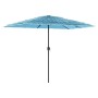Sombrilla de jardín con poste de acero azul 300x200x250 cm by , Umbrellas - Ref: Foro24-4005094, Price: 93,73 €, Discount: %