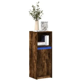 Sideboard mit LED-Beleuchtung, Eichenholz in Raucheiche-Optik, 38x34x100 cm. von , Sideboards - Ref: Foro24-852170, Preis: 54...