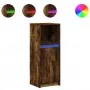 Aparador con LED madera ingeniería roble ahumado 38x34x100 cm by , Sideboards - Ref: Foro24-852170, Price: 54,28 €, Discount: %