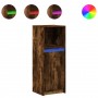 Aparador con LED madera ingeniería roble ahumado 38x34x100 cm by , Sideboards - Ref: Foro24-852170, Price: 54,95 €, Discount: %