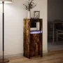 Aparador con LED madera ingeniería roble ahumado 38x34x100 cm by , Sideboards - Ref: Foro24-852170, Price: 54,28 €, Discount: %