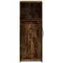 Aparador con LED madera ingeniería roble ahumado 38x34x100 cm by , Sideboards - Ref: Foro24-852170, Price: 54,95 €, Discount: %
