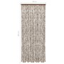 Cortina mosquitera de chenilla gris taupe y blanca 56x185 cm