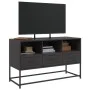 Black steel TV stand 100.5x39x60.5 cm by , TV Furniture - Ref: Foro24-846542, Price: 78,76 €, Discount: %