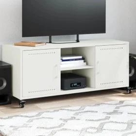 Mueble de TV acero blanco 100,5x39x43,5 cm de , Muebles TV - Ref: Foro24-846667, Precio: 92,90 €, Descuento: %