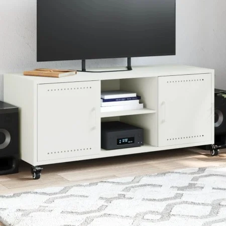 Mueble de TV acero blanco 100,5x39x43,5 cm von , TV-Möbel - Ref: Foro24-846667, Preis: 92,90 €, Rabatt: %