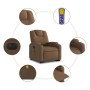 Elektrischer, verstellbarer, aufklappbarer Massagesessel aus braunem Stoff. von , Sessel - Ref: Foro24-3204408, Preis: 321,93...