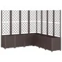 Jardinera con enrejado PP marrón 160x160x140 cm de , Maceteros y jardineras - Ref: Foro24-367885, Precio: 305,30 €, Descuento: %