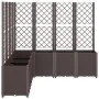 Jardinera con enrejado PP marrón 160x160x140 cm de , Maceteros y jardineras - Ref: Foro24-367885, Precio: 305,30 €, Descuento: %