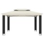 Gazebo with double cream fabric roof 3.94x2.96 m by , Tents and gazebos - Ref: Foro24-368446, Price: 348,60 €, Discount: %