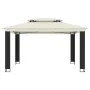 Gazebo with double cream fabric roof 3.94x2.96 m by , Tents and gazebos - Ref: Foro24-368446, Price: 366,38 €, Discount: %